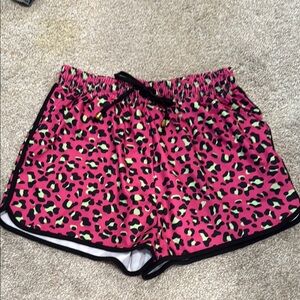 Vibrant Pink Leopard Women's Athletic Shorts